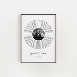 Custom Song Lyrics Print