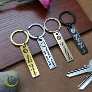 Personalised Spotify Keychain – Engraved Music Keyring Gift